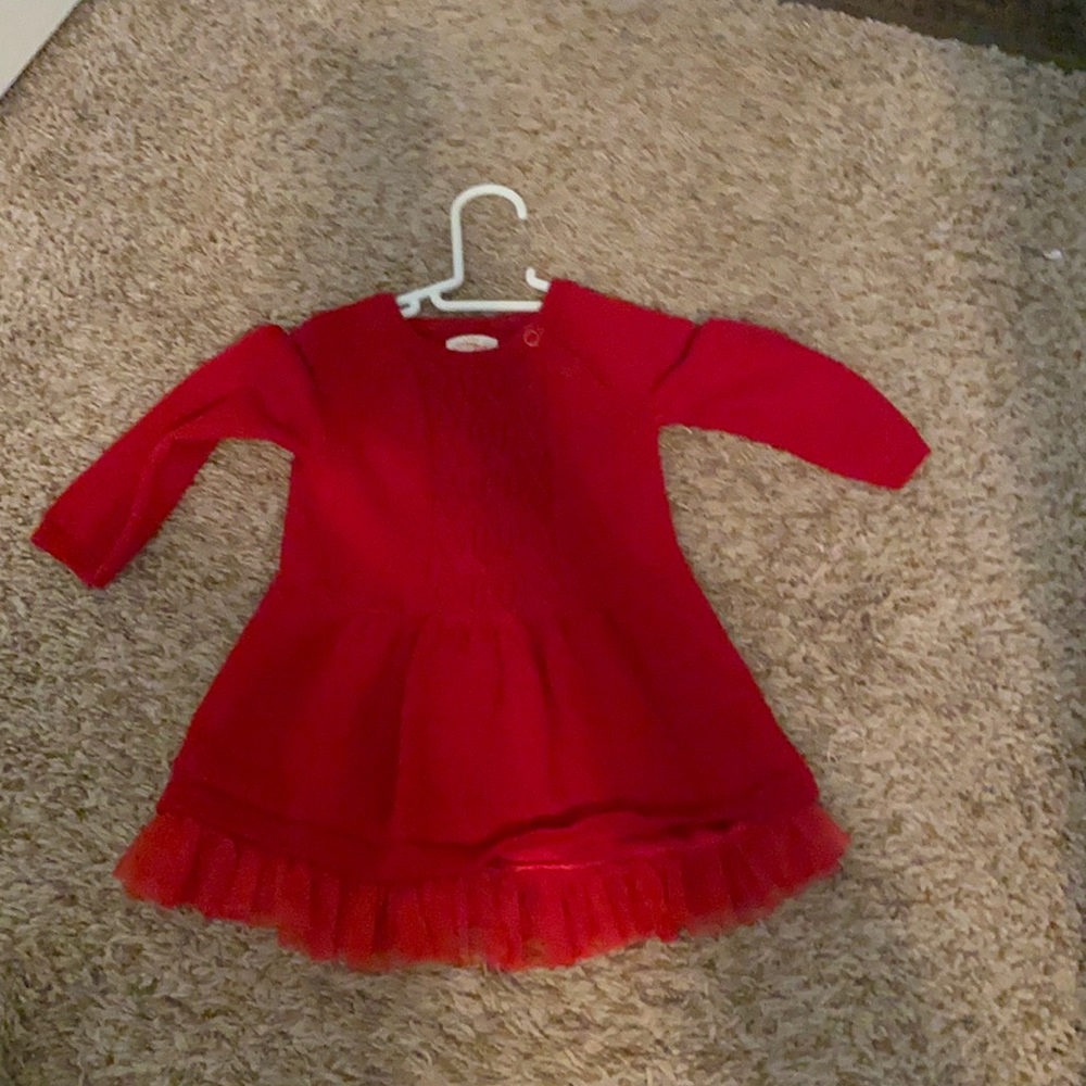 Red sweater dress
